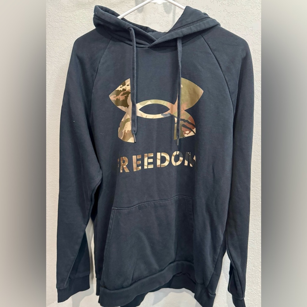 Under Armour Blue and Tan Sweater with Bold Logo